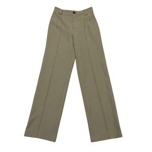 ZARA OLIVE GREEN HIGH WAISTED/ PLEATED FRANCISCO PANTS/ Size XS